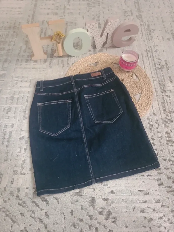 Jupe en jean Camaïeu taille 36/S - photo numéro 3