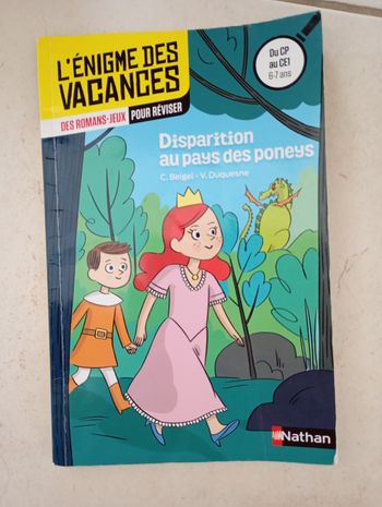 L'énigme des vacances des romans jeux du CP au CE1. Nathan 6-7 ans