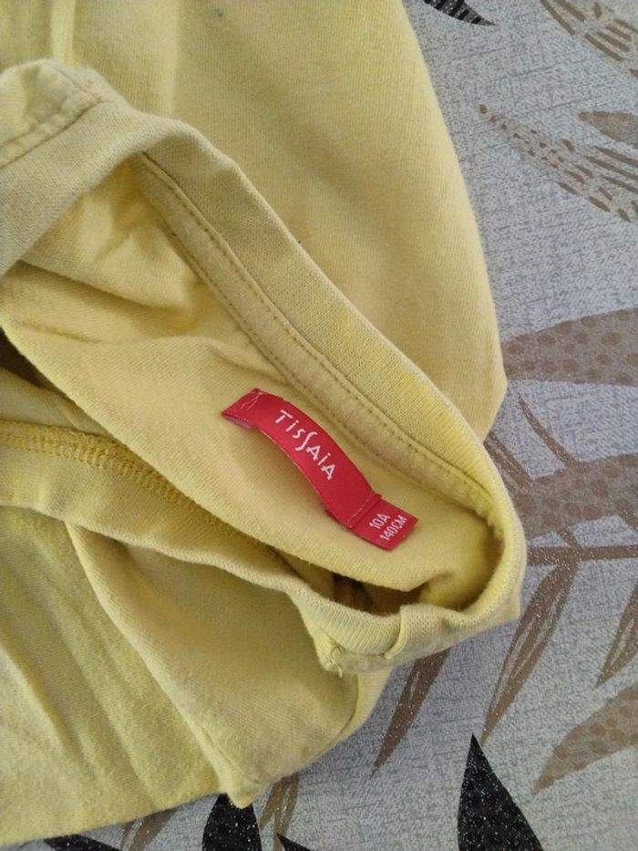 Tee shirt jaune singe Tissaia 10 ans - photo numéro 3