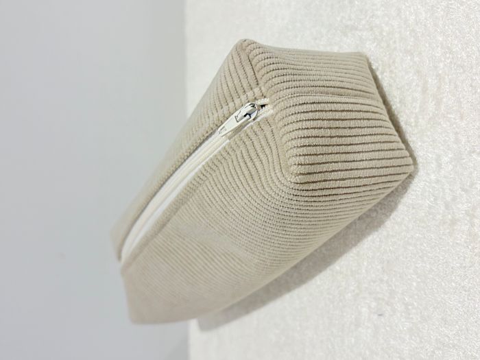 Trousse Beige Velours Côtelé Bureau ou école