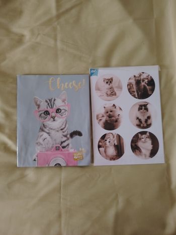 Lot Scrapbooking Chat : Album photo + 5 planches créatives