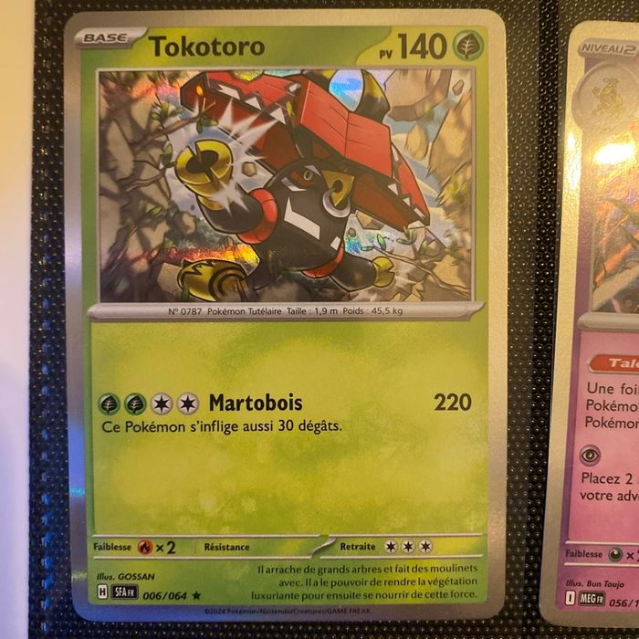 Carte Pokémon holographique tokotoro