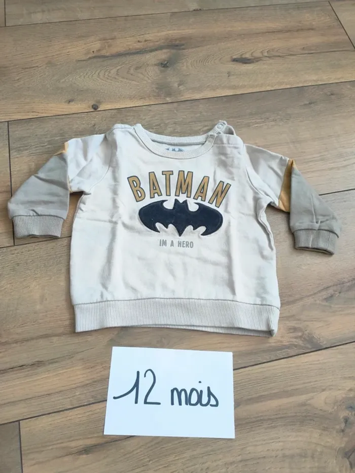 Pull garçon 74 cm soit 12 mois Batman