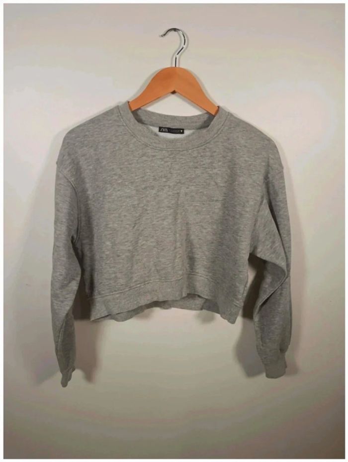 C8 sweat gris Zara S