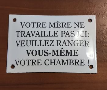 Plaque decorative humoristique