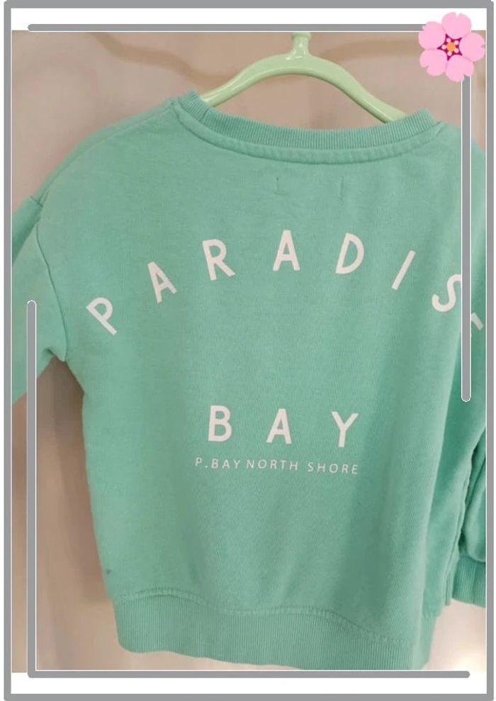 Sweat vert d'eau Tex 2-3ans - photo numéro 4