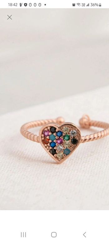 Bague coeur argent 925 zirconiums