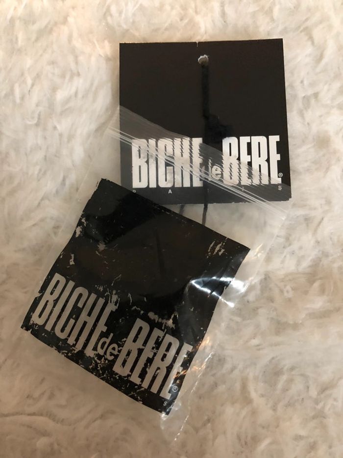 Boucles d’oreilles de créateur coloris brun « biche de bere » à clips NEUVES - photo numéro 7