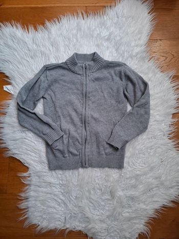 Gilet zip gris