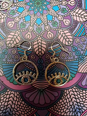 Boucles d'oreilles oeil