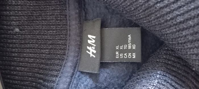 Pull col roulé H&M XL bleu marine et noir - photo numéro 4