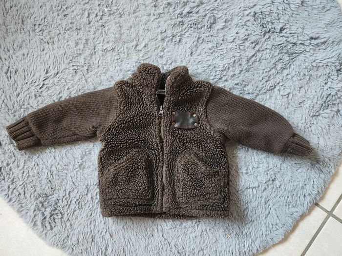 Veste chaude marron 12 mois