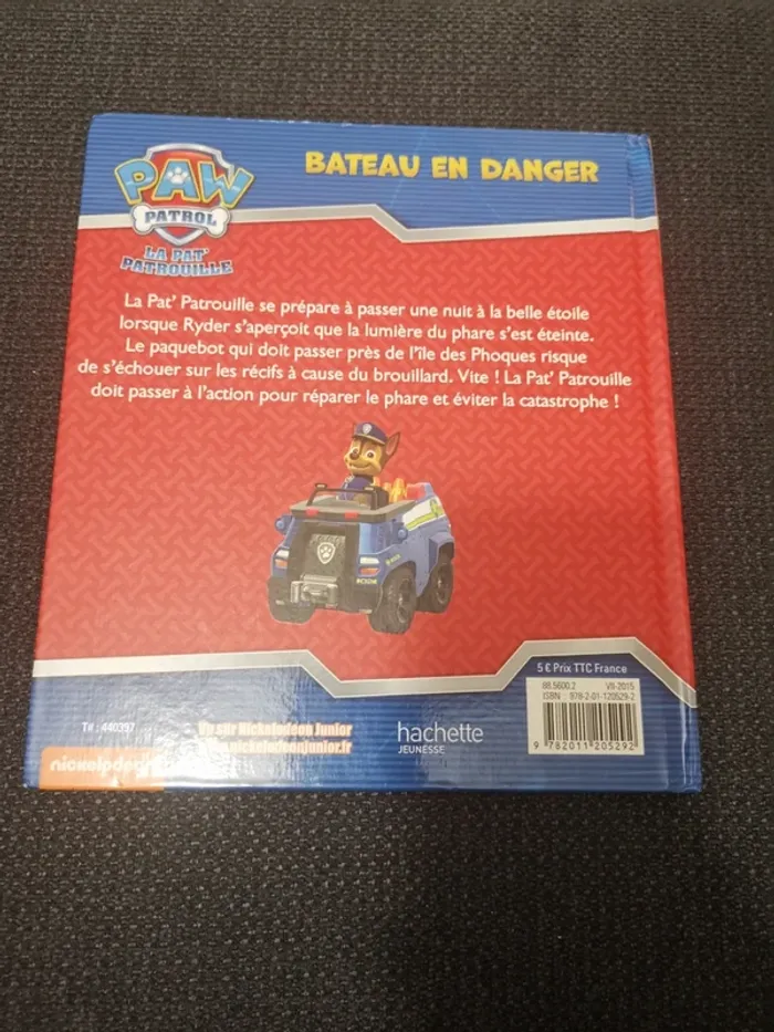 Livre paw patrol bateau en danger - photo numéro 2