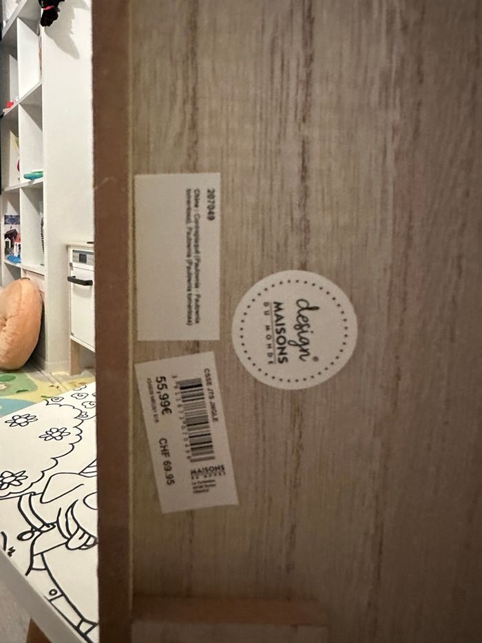 Caisse à roulettes en bois pour jouets - photo numéro 4