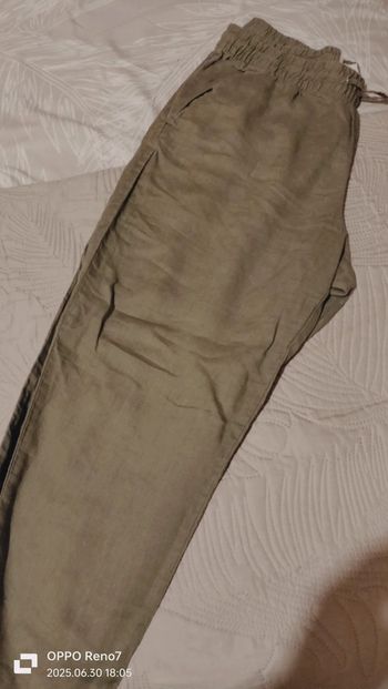 Pantalon kaki en lin