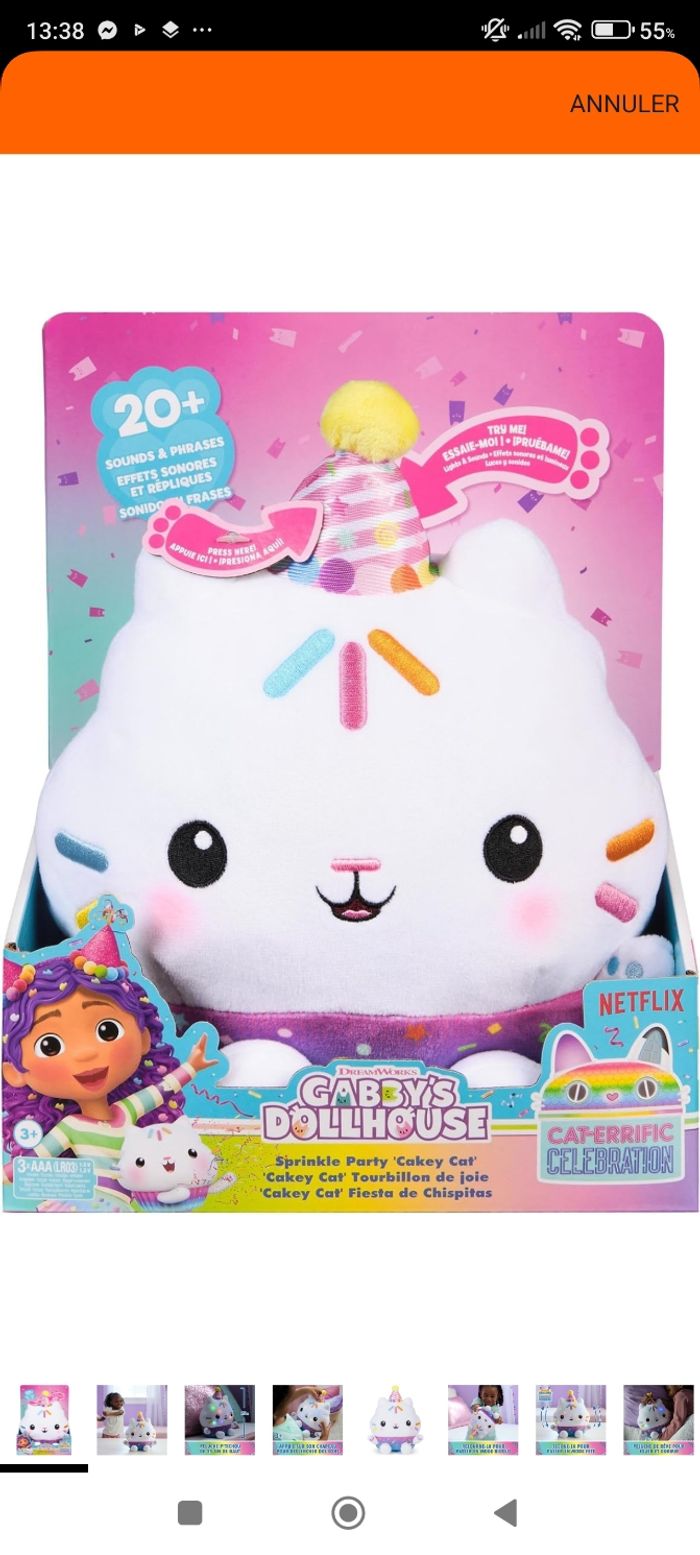 Gabby peluche musicale