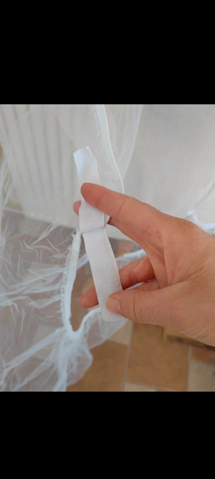 🤍Moustiquaire blanche 100x50 cm pour nacelle ou poussette - photo numéro 3