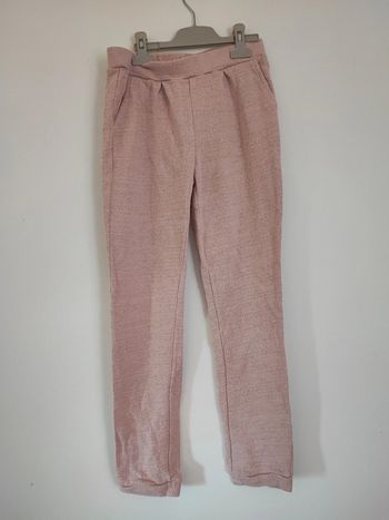 Pantalon rose souple confortable rose à paillettes