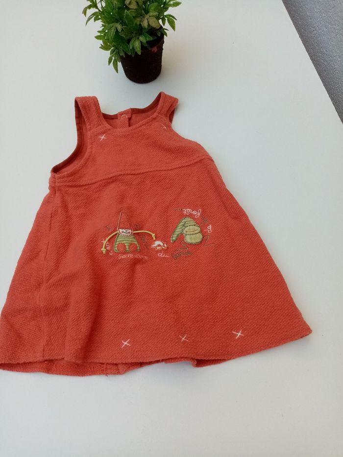 Robe orange fille /T3mois /sucre d'orge