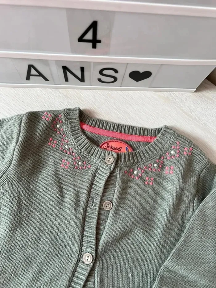 Joli gilet kaki sergent major 4 ans - photo numéro 2