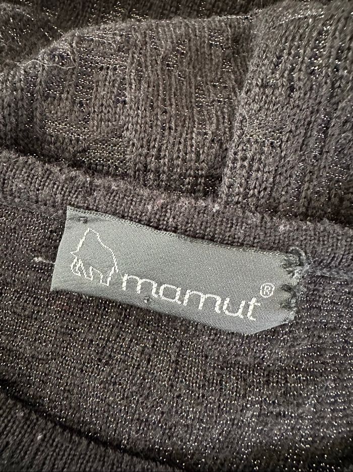 Pull en laine mérinos noir et doré Mamut vintage t40 l - photo numéro 7