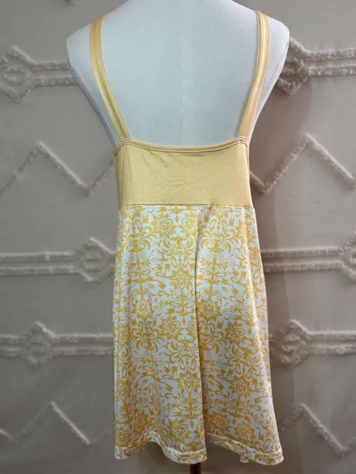 Tunique jaune satinée papillon – style y2k vintage fairycore – taille L - photo numéro 6