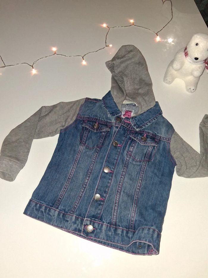 Veste en jean avec capuche en coton Cecilia Girl Style