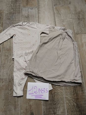 Ensemble fille taille 12 mois obaibi