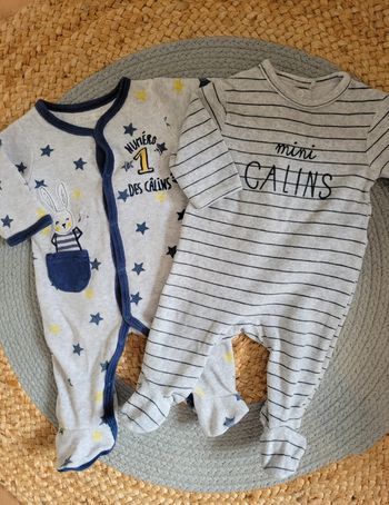 Lot de 2 pyjamas - Taille 3 mois
