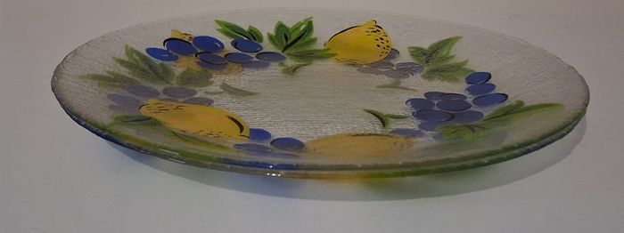 Lot de deux assiettes transparentes décorées de citrons - photo numéro 3