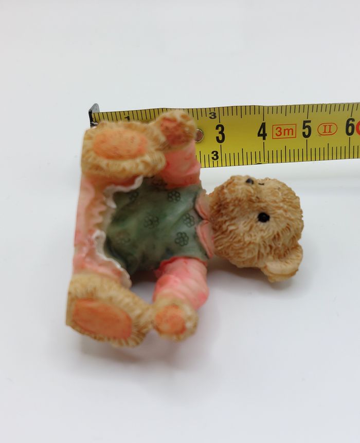 Petite figurine ours oursonne en robe Vintage 4,5 cm - décoration - collection - photo numéro 5