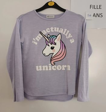 Pull fin H&M 9/10 ans Licorne