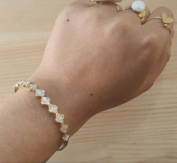 Bracelet van cleef or et blanc nacré