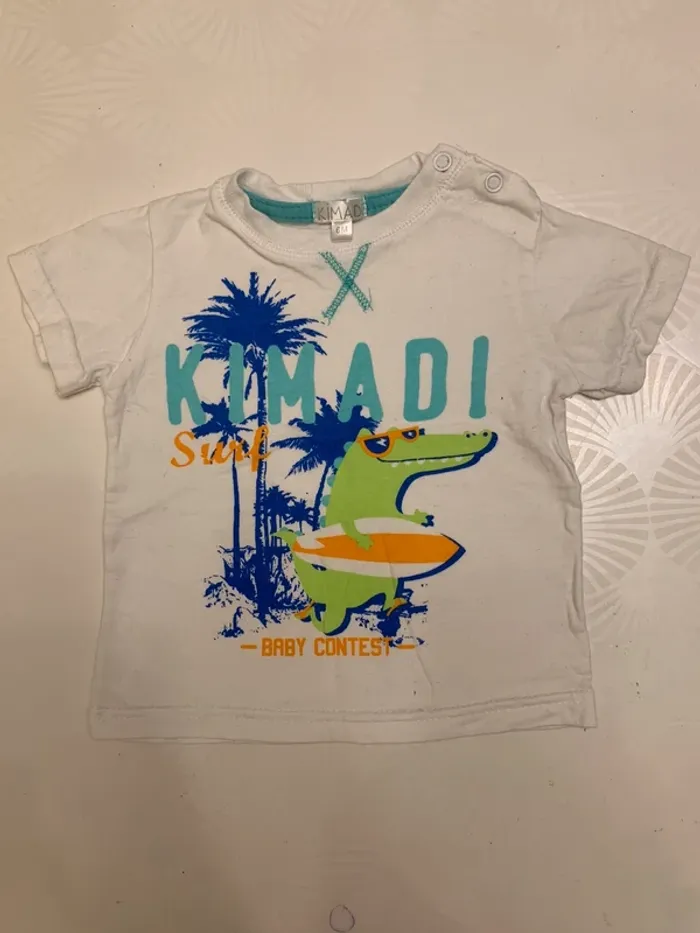 Lot 4 T-shirts été garçon - 6m - photo numéro 5