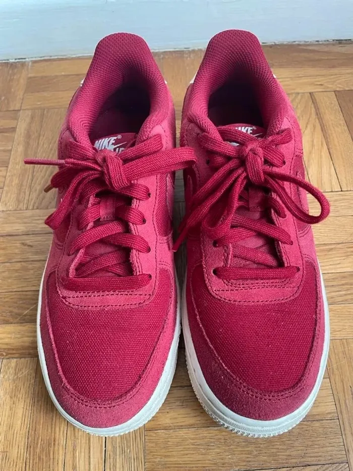Basket Nike Air Force Rouge - photo numéro 3