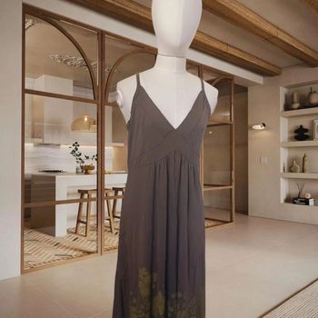 🌸 Robe longue à bretelles – Fashion Expressément – Taille L – Très bon état