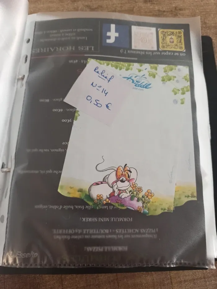 Feuille Diddl relief 14 0,50€