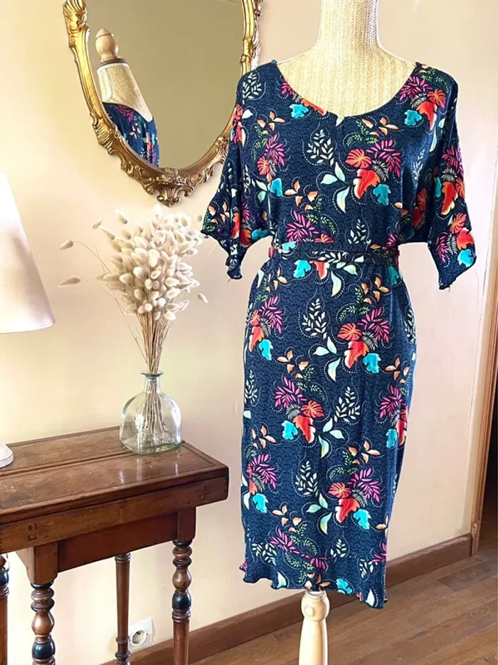 Robe Fleurie Multicolore - photo numéro 4