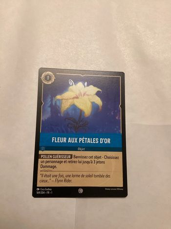 carte disney ravensburger lorcana FR fleur objet 169/204.FR.1  Non foil première édition