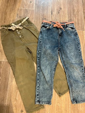 Lot jeans mom noeud