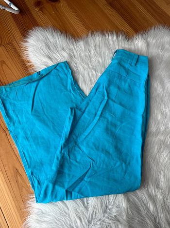 Pantalon bleu pattes d’éléphant/ jambes larges  coton
