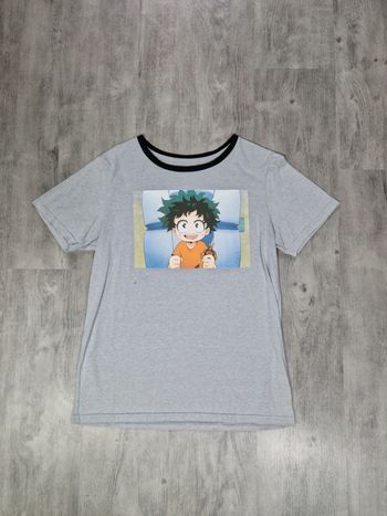 T shirt Imprimé Izuku Midoriya Licence My Hero Academia Gris Taille S Homme
