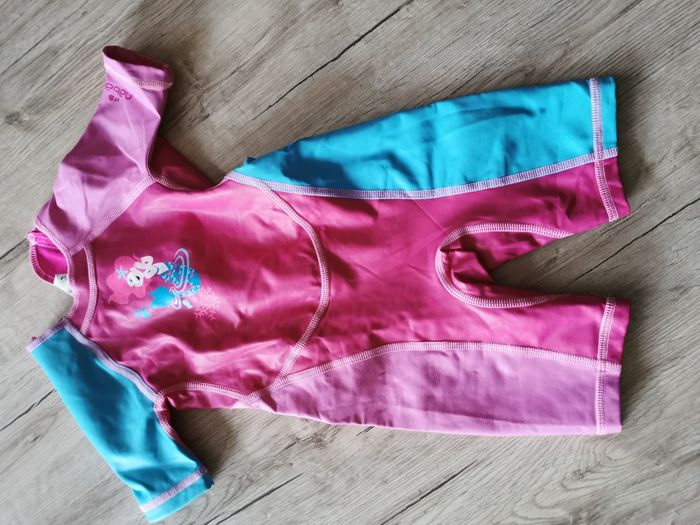 Combinaison natation bleu et rose 18 mois