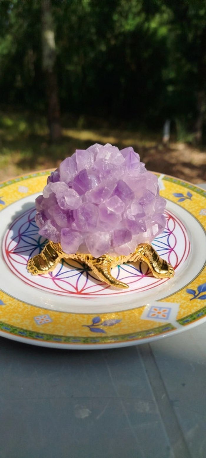 Tortue Royale en Améthyste 💫423g de Sérénité Minérale - photo numéro 5