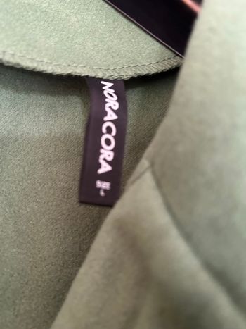 Manteau vert oversize