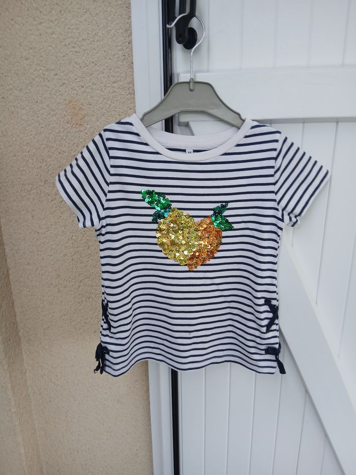 Tee-shirt rayé filles taille 8 ans