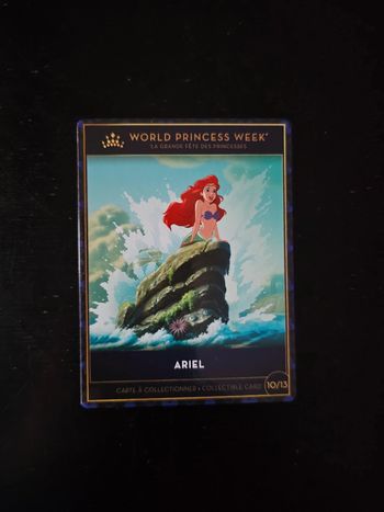 Carte disneyland paris collector/world princess week/ariel la petite sirène