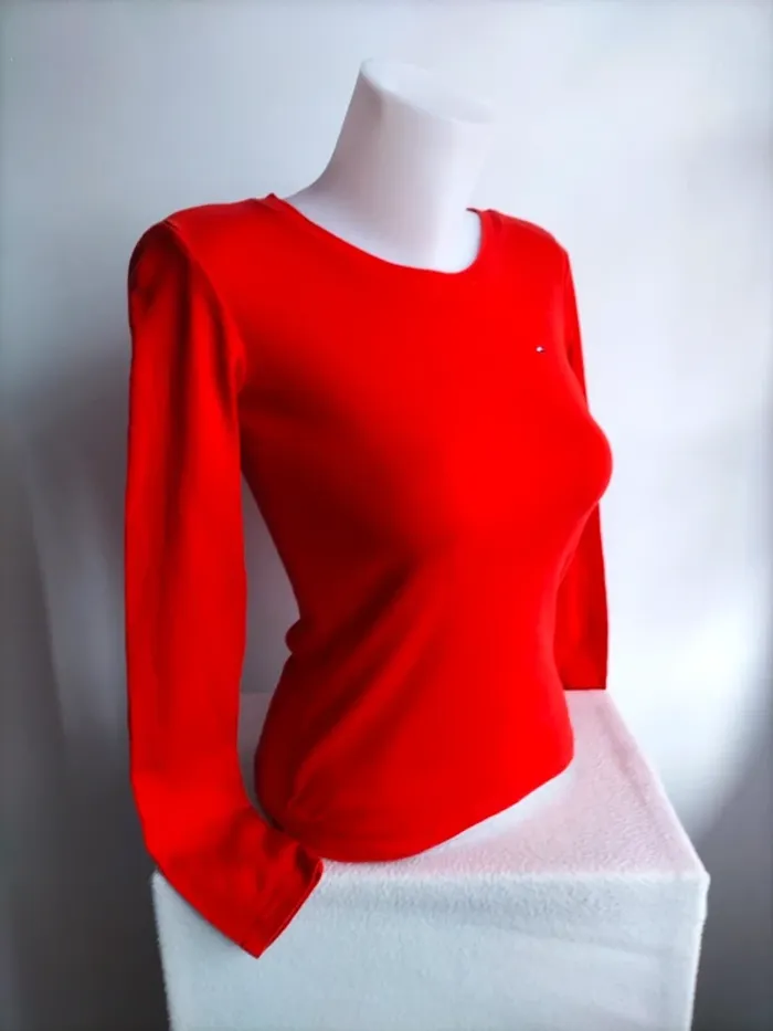 Pull Femmes Fin et Léger 100% Coton - Tommy Hilfiger - Taille XS - photo numéro 3