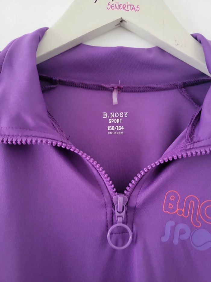 Haut sport ml violet b.nosy 13/14 ans tbe - photo numéro 3