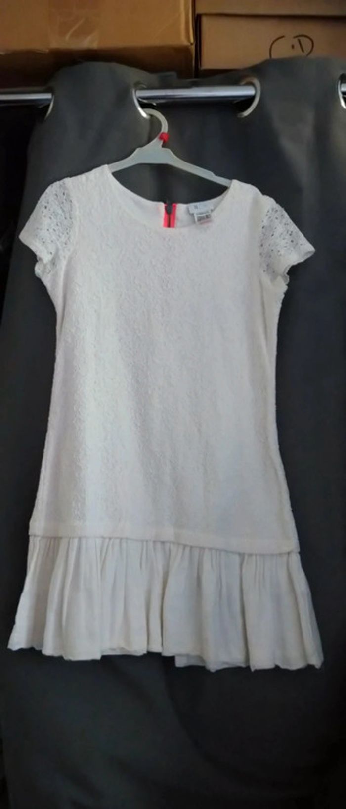 Robe de cérémonie en dentelle blanc fille 10 ans la redoute - photo numéro 7